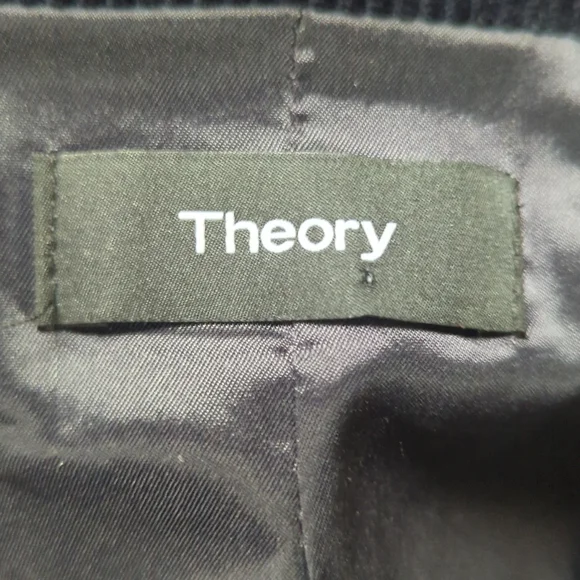 THEORY Corduroy Power 2 Jacket Navy Blazer - Picture 2 of 3